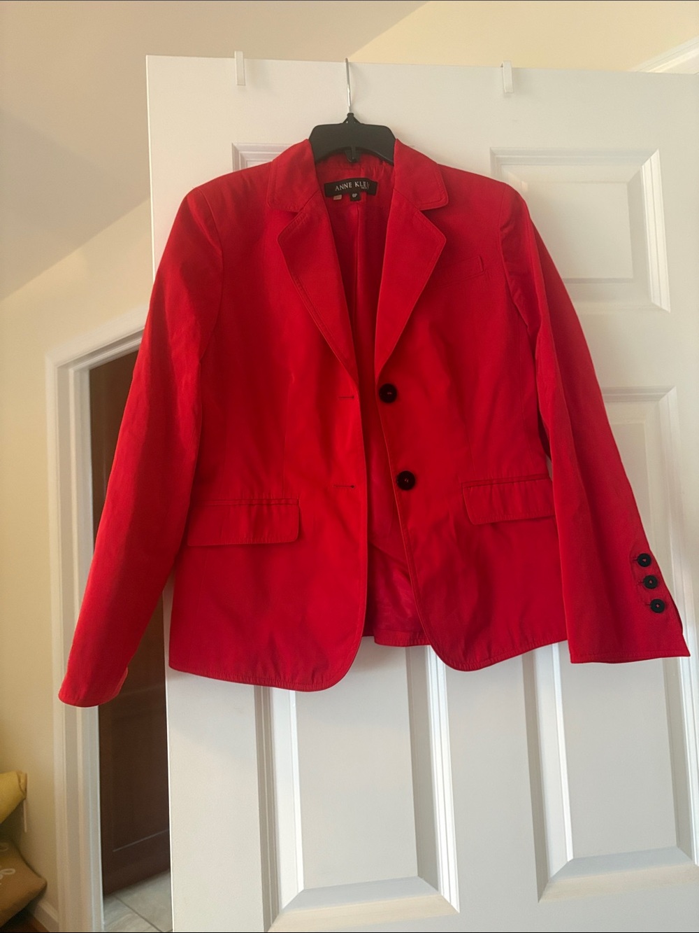 Anne Klein Vibrant Red Tailored Blazer